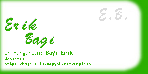 erik bagi business card